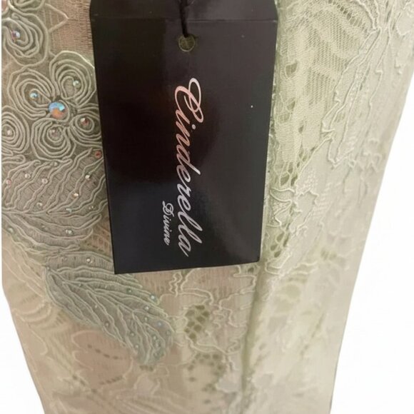 Cinderella Divine Mint Green Maxi Long Evening Dress Prom Wedding Party Size 6 - Picture 11 of 12